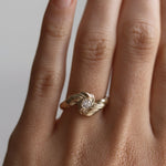 Sola diamantring i 14 karat guld med diamant