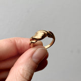 Twisted Wave Forgyldt Ring